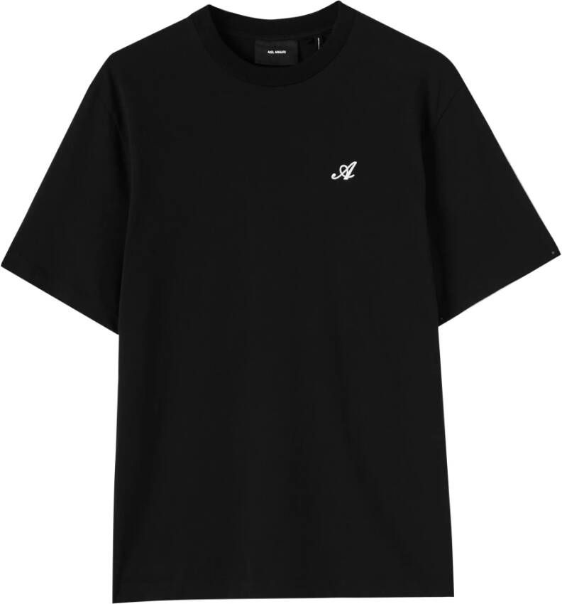 Axel Arigato "Organisch Katoenen Signature T-shirt" Zwart Heren