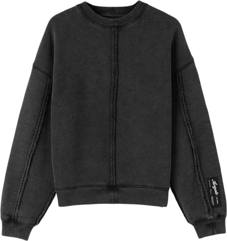 Axel Arigato Oversized Sweatshirt met Distressed Look Zwart Heren