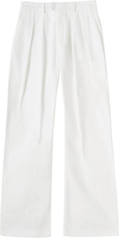 Axel Arigato Relaxte Geplooide Denim Broek Wit Dames