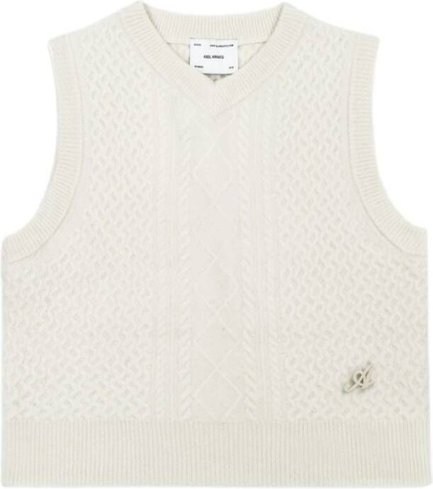 Axel Arigato Reunited Cable Vest Sleeveless Sweater Wit Dames