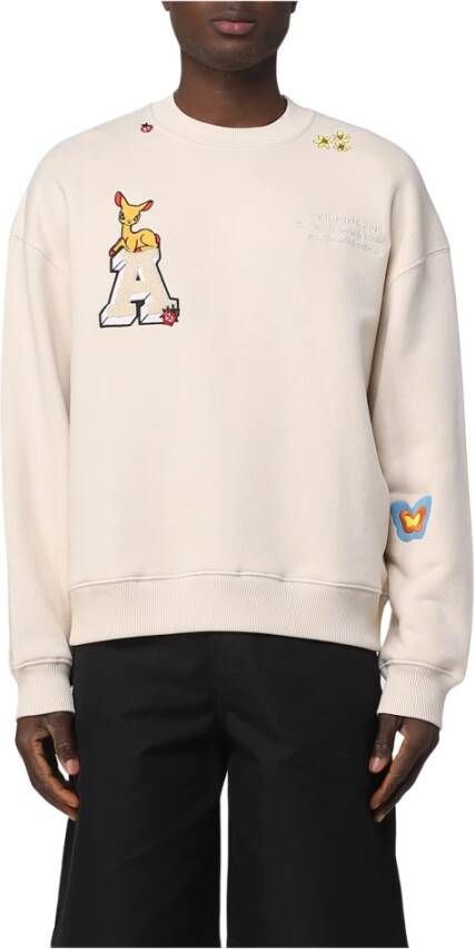 Axel Arigato "Juniper College A Sweatshirt Biologisch Katoen#34; Beige Heren