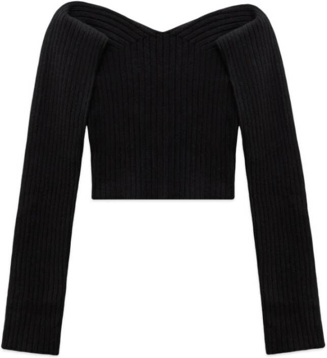 Axel Arigato Tune Rib Crop Top Zwart Dames