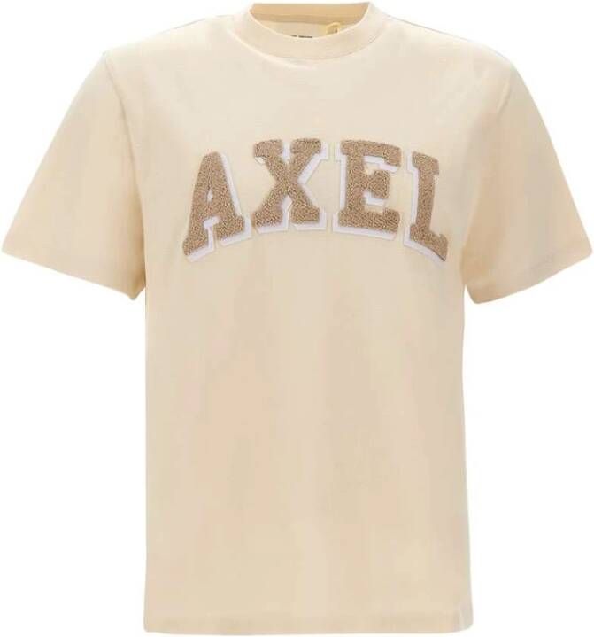 Axel Arigato "Witte Katoenen Tee voor Mannen" White Heren