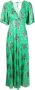 BA&SH Appelgroene Bloemen Shelby Jurk Groen Dames - Thumbnail 1