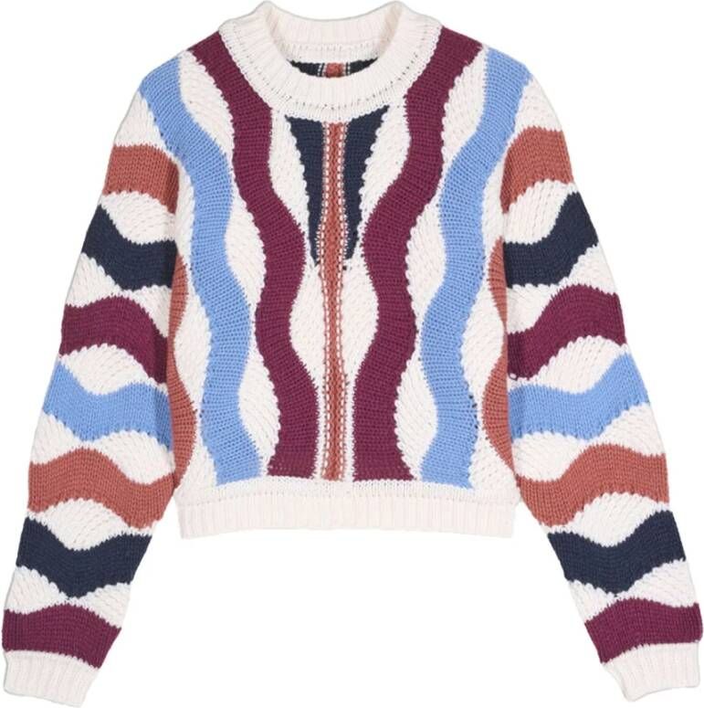 BA&SH Italiaans Gemaakt Weber Sweater Ronde Hals Lange Mouwen Rechte Snit Meerkleurig Dames