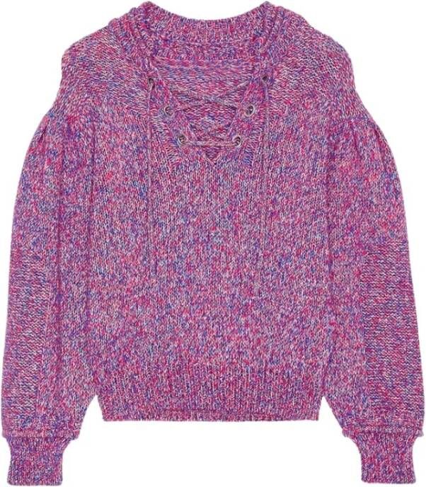 BA&SH Tibo Sweater Modieus Model Purple Dames