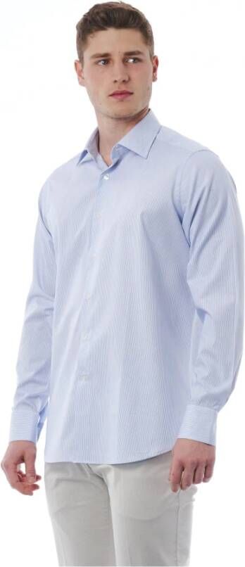 Bagutta Light-blue Cotton Shirt Blauw Heren