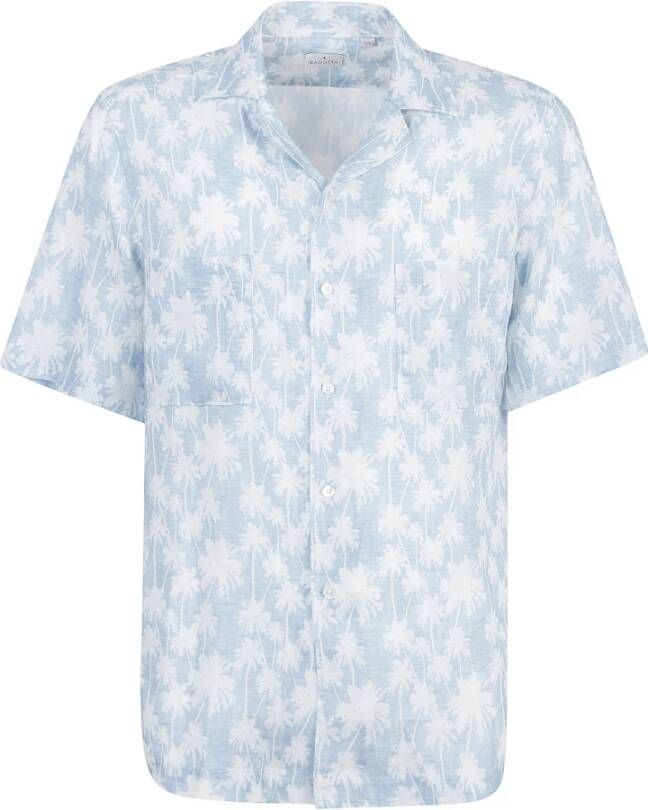 Bagutta Short Sleeve Shirts Blauw Heren