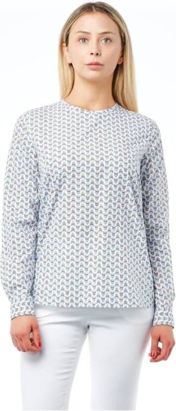 Bagutta Blouse met schedelprint en knoopsluiting Multicolor Dames