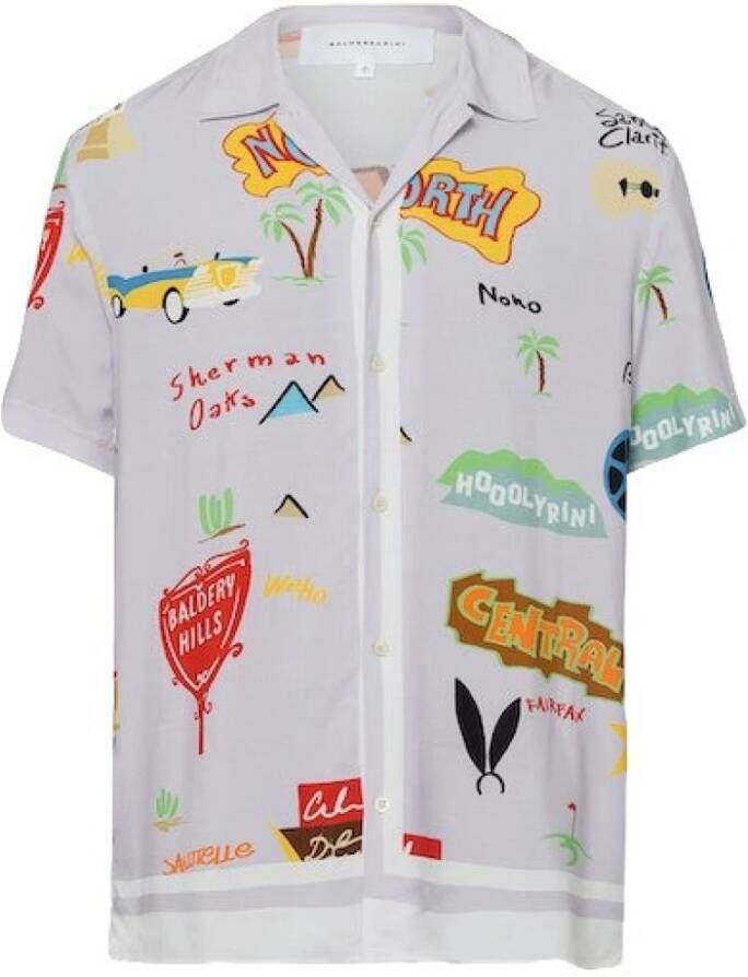 BALDESSARINI Short Sleeve Shirts Grijs Heren