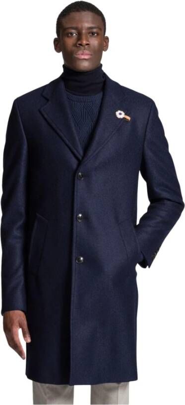 BALDESSARINI Single-Breasted Coats Blauw Heren