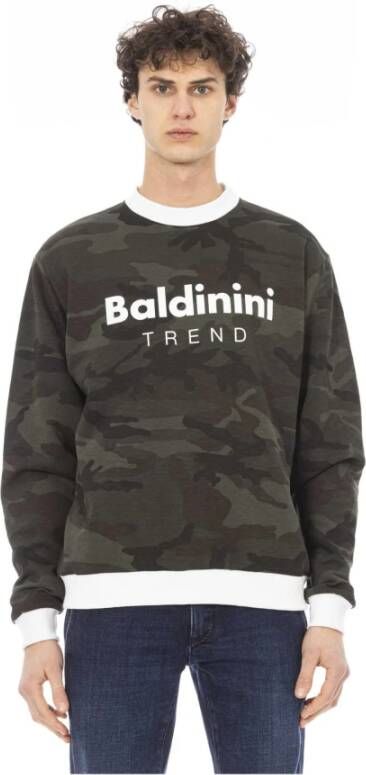Baldinini Logo Katoenen Sweater Lange Mouwen Hoodie Multicolor Heren