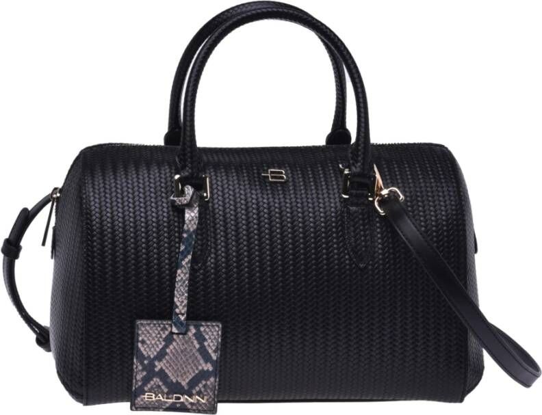 Baldinini Black leather handbag Zwart Dames