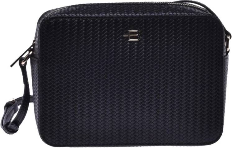 Baldinini Black leather shoulder bag Zwart Dames