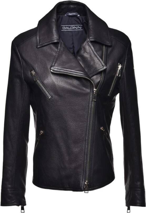 Baldinini Black nappa jacket Zwart Dames