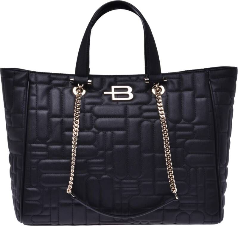 Baldinini Black quilted leather handbag Zwart Dames