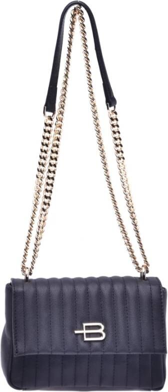 Baldinini Black quilted leather mini bag Zwart Dames
