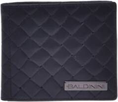 Baldinini Black woven leather cardholder Zwart Heren