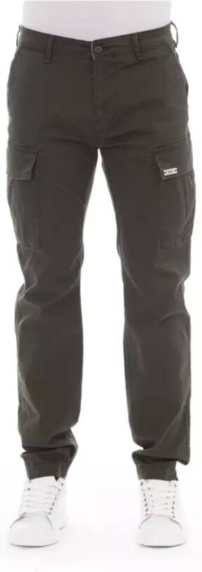 Baldinini Cargo Broek met Rits en Knoopsluiting Groen Heren