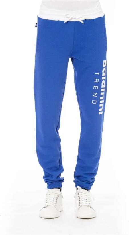 Baldinini Blauwe katoenen jeans & broek met fleece sportbroek Blue Heren