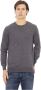 Baldinini Grijze Stoffen Crewneck Sweater met Metalen Monogram Gray Heren - Thumbnail 1