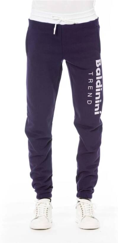 Baldinini Sportieve Sweatpants met Trekkoordsluiting Purple Heren
