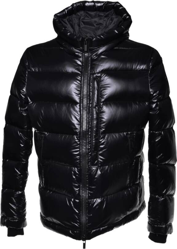 Baldinini Down jacket in black nylon Zwart Heren