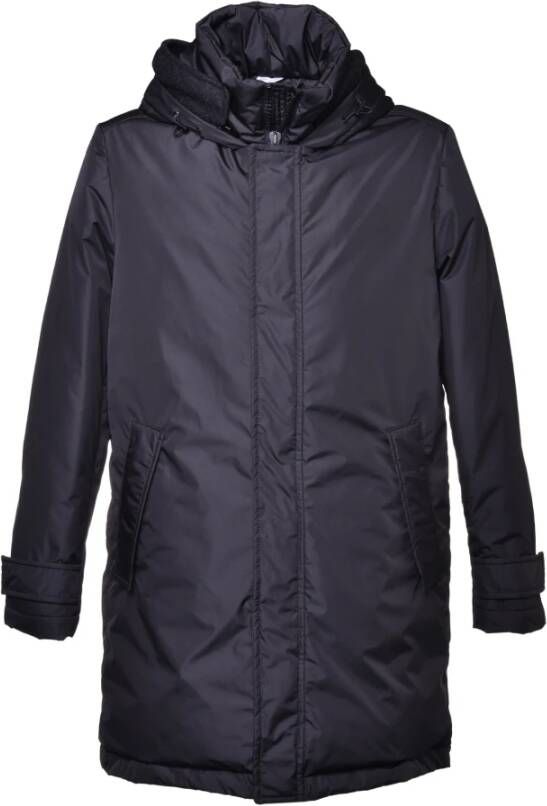Baldinini Down jacket in black nylon Zwart Heren