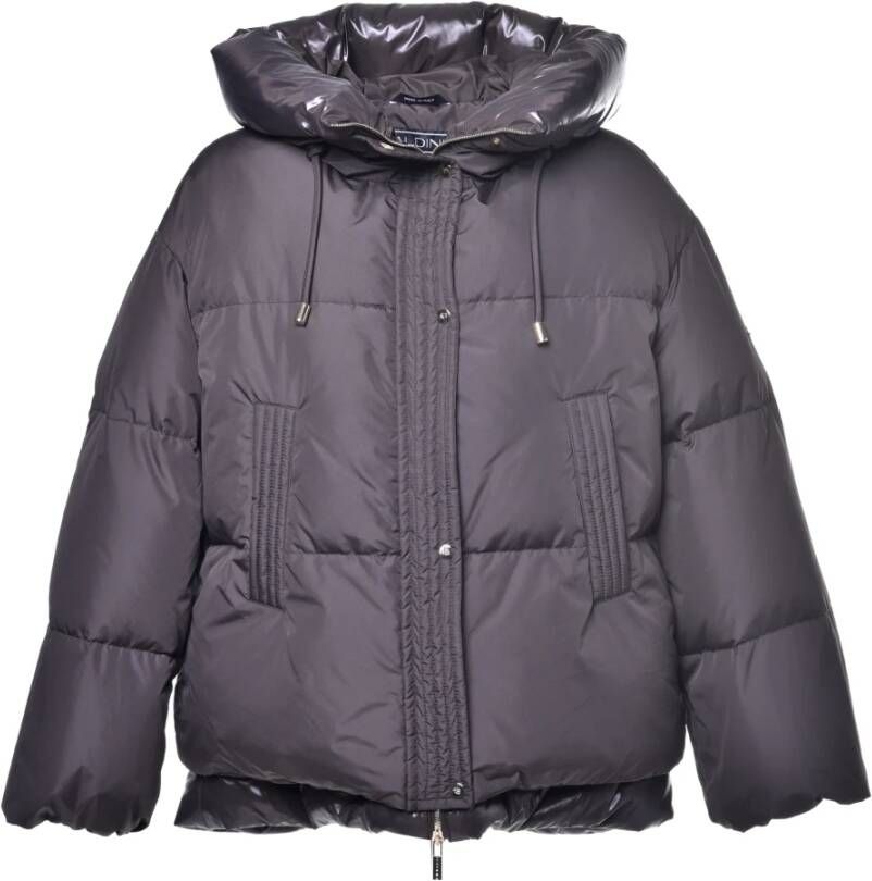 Baldinini Gewatteerde jas van taupe nylon Gray Dames