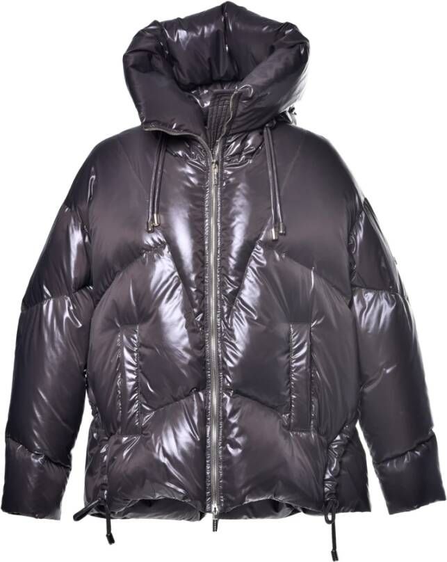 Baldinini Gewatteerde jas van taupe nylon Gray Dames