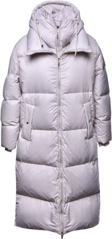 Baldinini Gewatteerde jas van taupe nylon Gray Dames