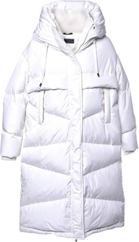 Baldinini Down jacket in white nylon Wit Dames