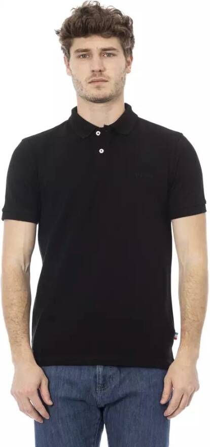 Baldinini Trendy Polo Shirt met Voorborduurwerk Black Heren