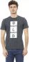 Baldinini Groen Katoenen T-shirt met Print op de Voorkant Black Heren - Thumbnail 1