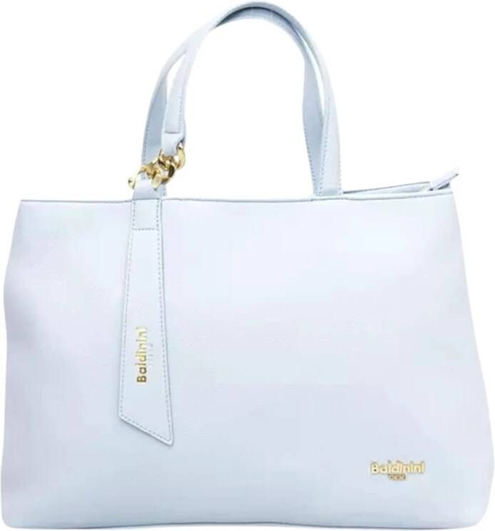 Baldinini Elegante lichtblauwe schoudertas met gouden accenten Blue Dames