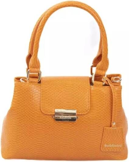 Baldinini Stijlvolle Oranje Schoudertas met Gouden Accenten Orange Dames