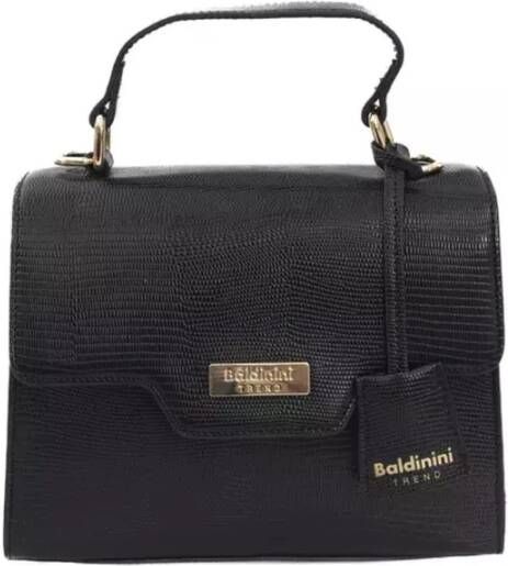 Baldinini Trendy Zwarte Crossbody Tas met Logo Voering Black Dames