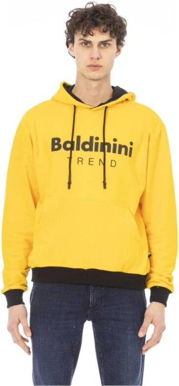 Baldinini Heren Logo Hoodie Stijlvol en Comfortabel Geel Heren