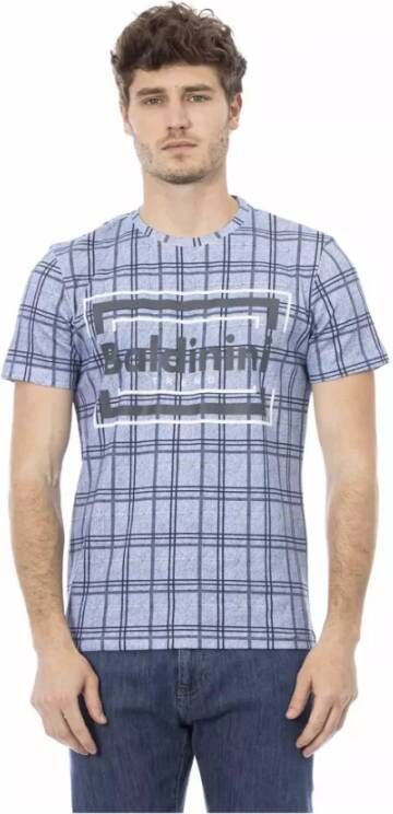 Baldinini Heren Trendy Blauw Katoenen Polo Shirt Meerkleurig Heren