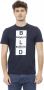 Baldinini Heren Trendy Blauw Katoenen T-Shirt Blauw Heren - Thumbnail 1