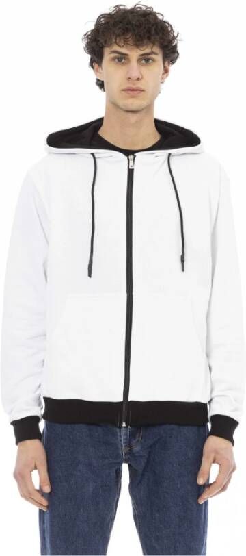 Baldinini Trendy Witte Katoenen Trui met Capuchon White Heren
