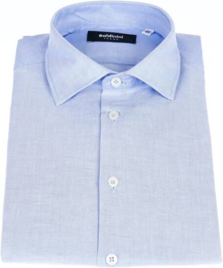 Baldinini Lichtblauw Katoenen Overhemd Regular Fit Blauw Heren