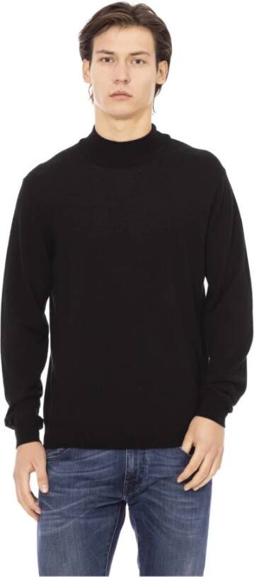 Baldinini Trendy Gebreide Top met Metalen Monogram Black Heren