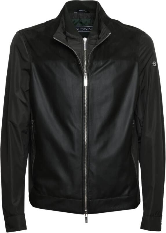 Baldinini Jacket in dark green fabric and suede Zwart Heren