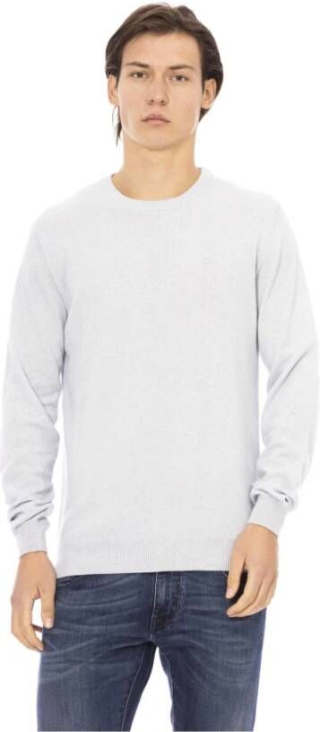 Baldinini Light-blue Wool Sweater Blauw Heren