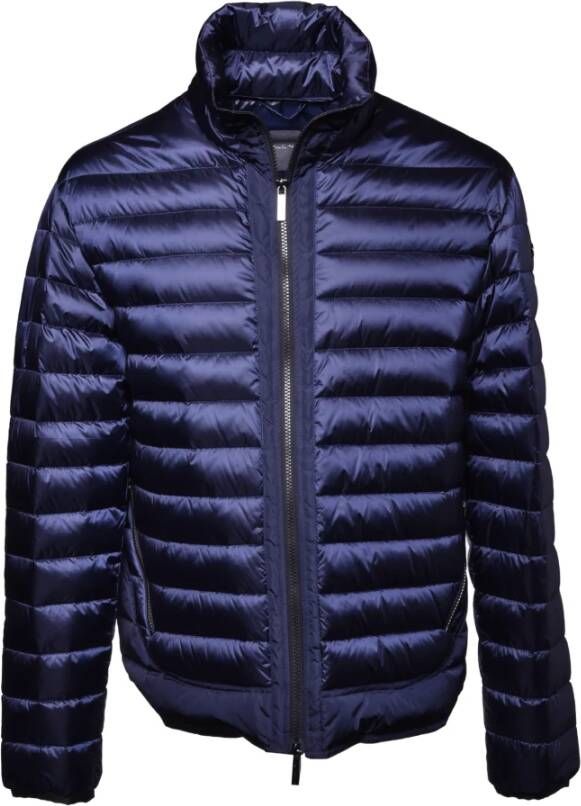Baldinini Light down jacket in blue fabric Blauw Heren