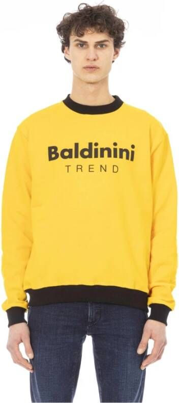 Baldinini Hoodie Trend Bright Yellow Cotton Yellow Heren