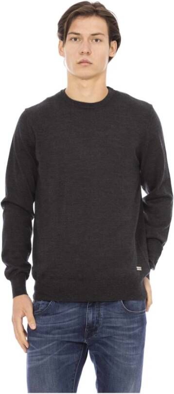 Baldinini Upgrade je casual garderobe met deze Crewneck Sweater Gray Heren