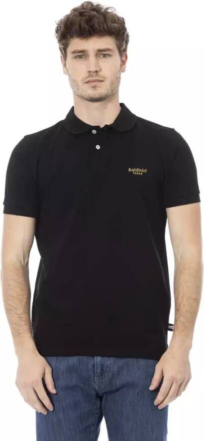 Baldinini Korte Mouw Polo Shirt met Voorborduurwerk Black Heren