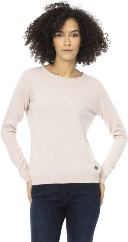 Baldinini Roze wollen trui lange mouwen ronde hals Pink Dames